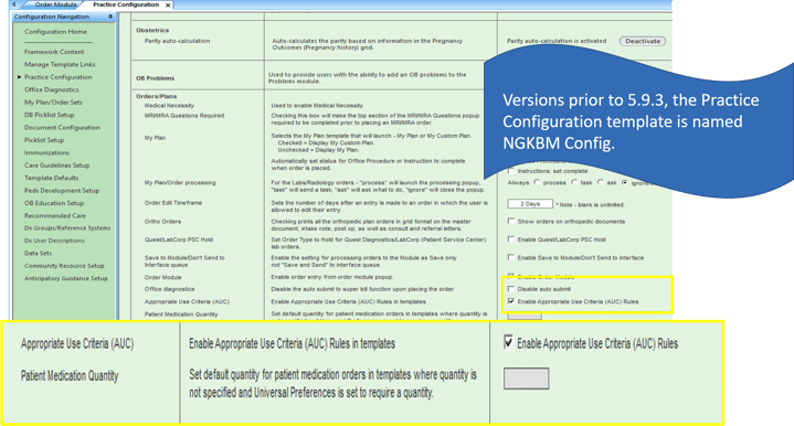 Enabling AUC Rules