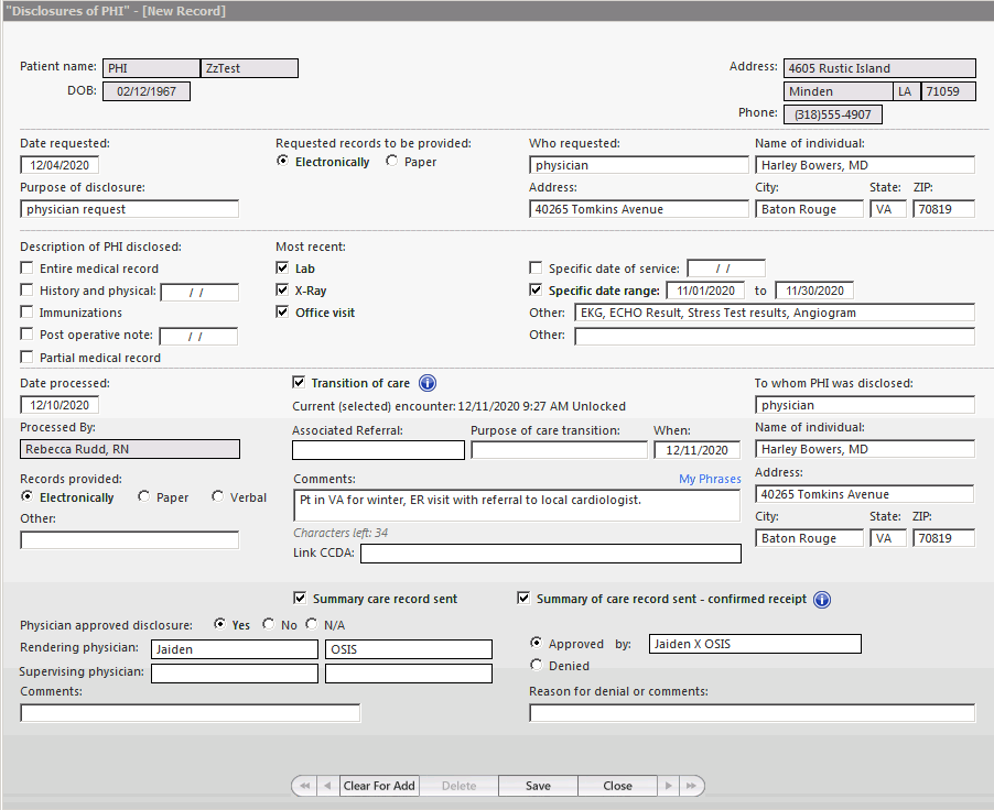 Documentation for Release Request