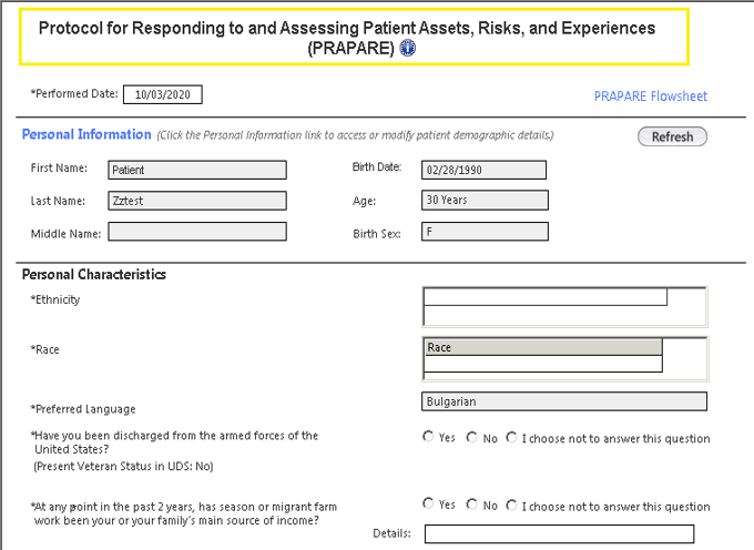Protocol for Responding to and Assessing Patient Assets, Risks, and Experiences (PRAPARE)